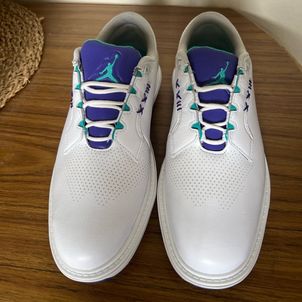 NEW - Jordan ADG 5 Golf shoes White Emerald Rise Grape Ice